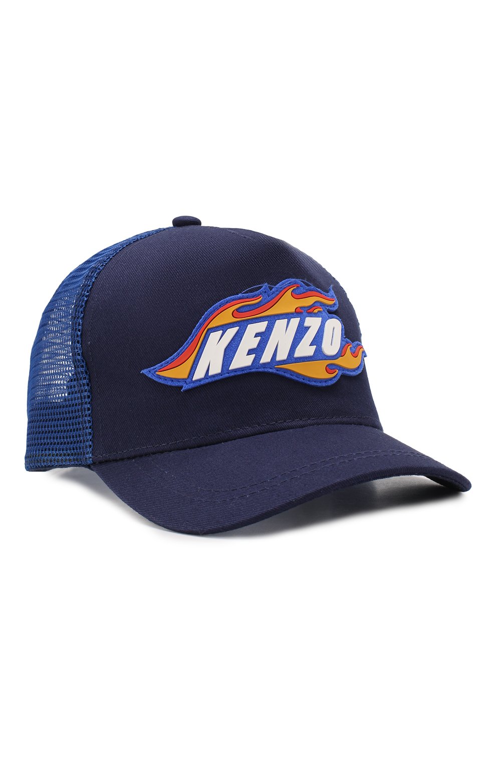 Хлопковая бейсболка KENZO синего цвета по цене 3645 руб., арт. KN90518/2A-4A, фото 1 Хлопковая бейсболка KENZO, арт. KN90518/2A-4A, фото 1