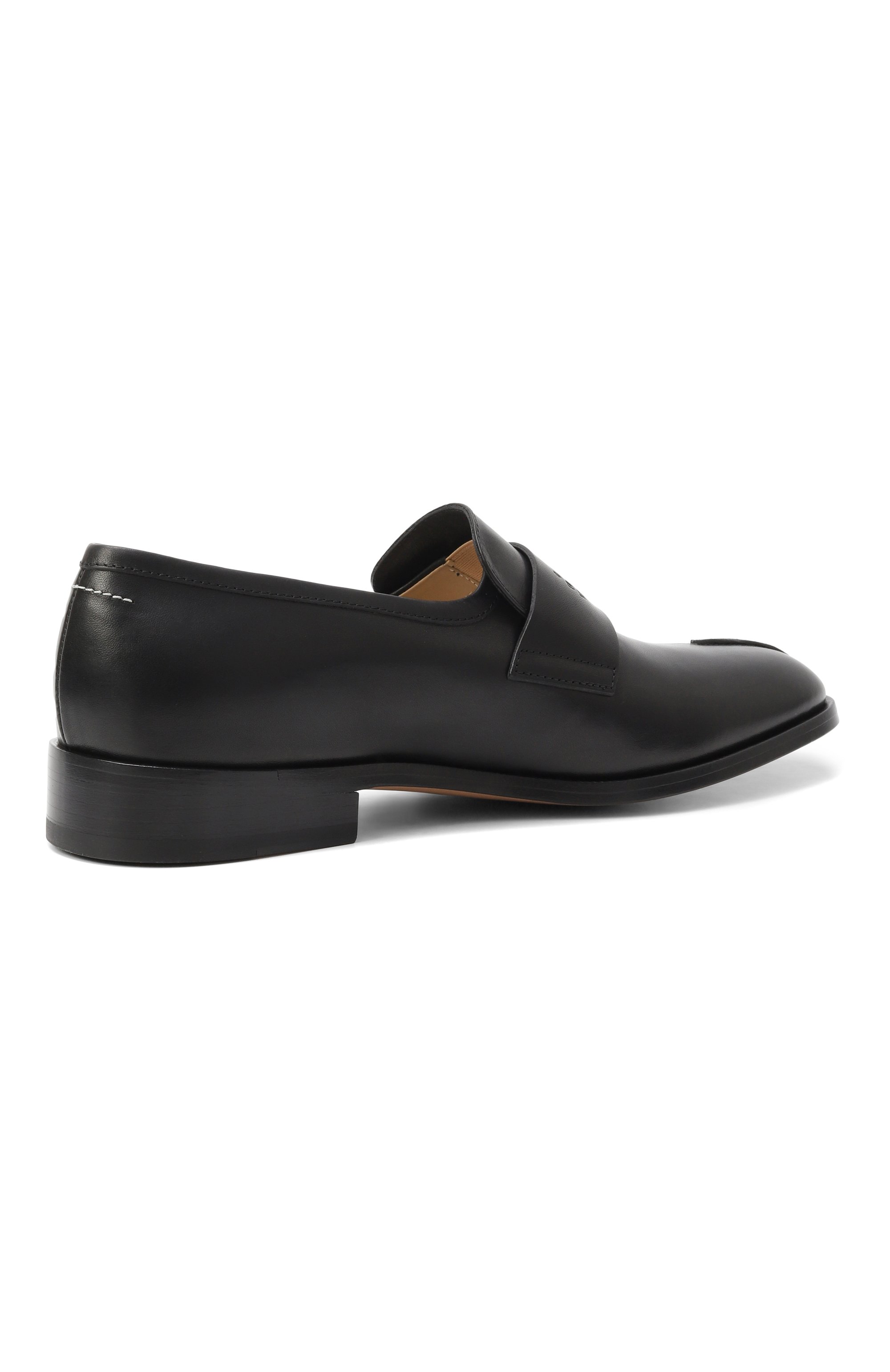 Кожаные лоферы MM6 черного цвета по цене 84700 руб., арт. SH1WR0003/P5000, фото 5 Кожаные лоферы MM6, арт. SH1WR0003/P5000, фото 5