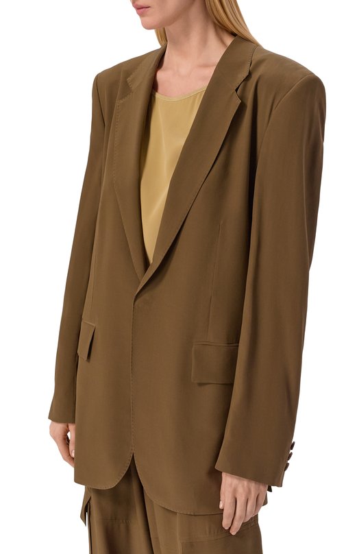 Шелковый жакет Petar Petrov S26TJ14 Хаки  S26TJ14 Фото 3