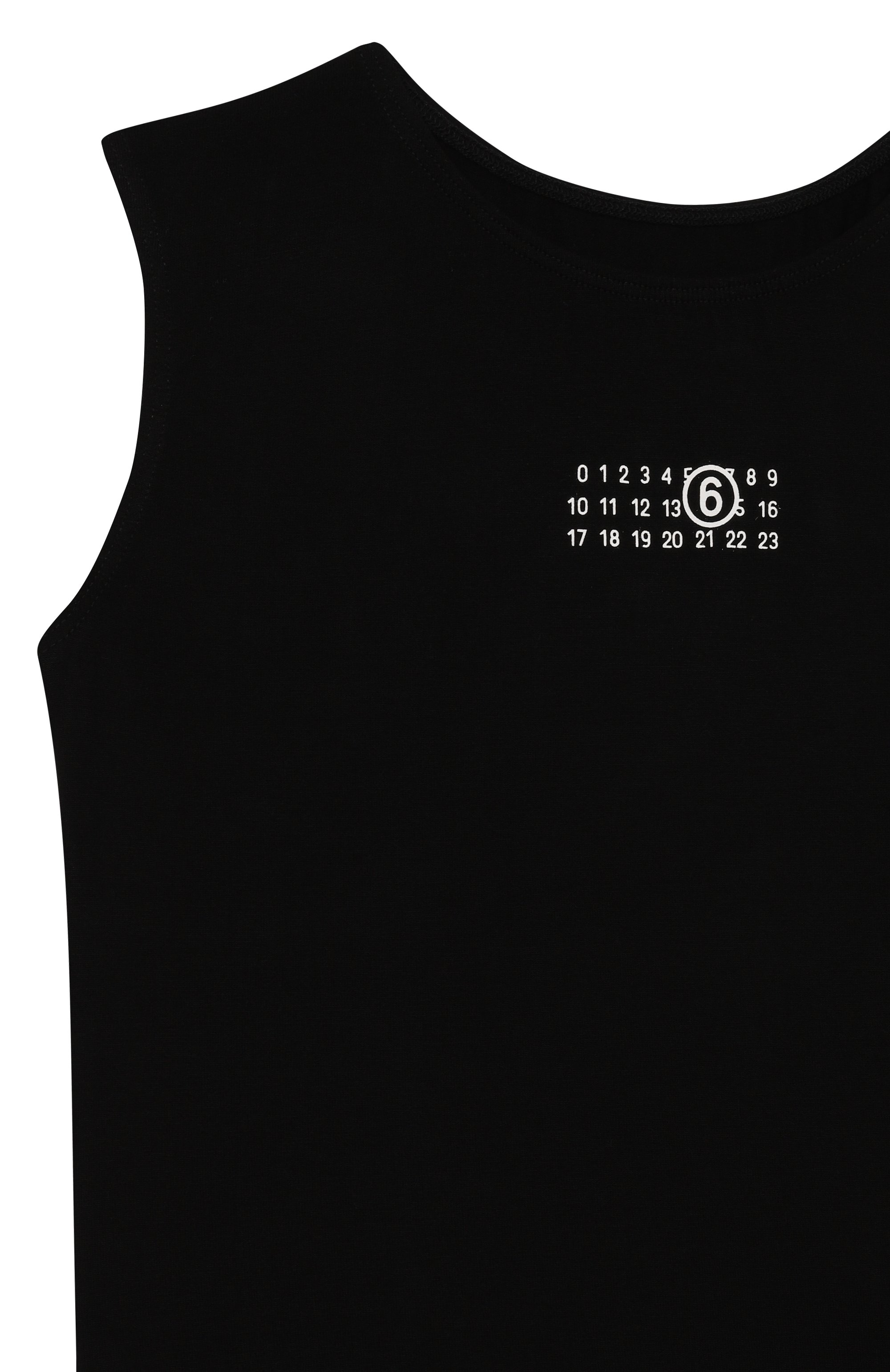 Боди из вискозы MM6 черного цвета по цене 13300 руб., арт. M60809/MM05M, фото 3 Боди из вискозы MM6, арт. M60809/MM05M, фото 3