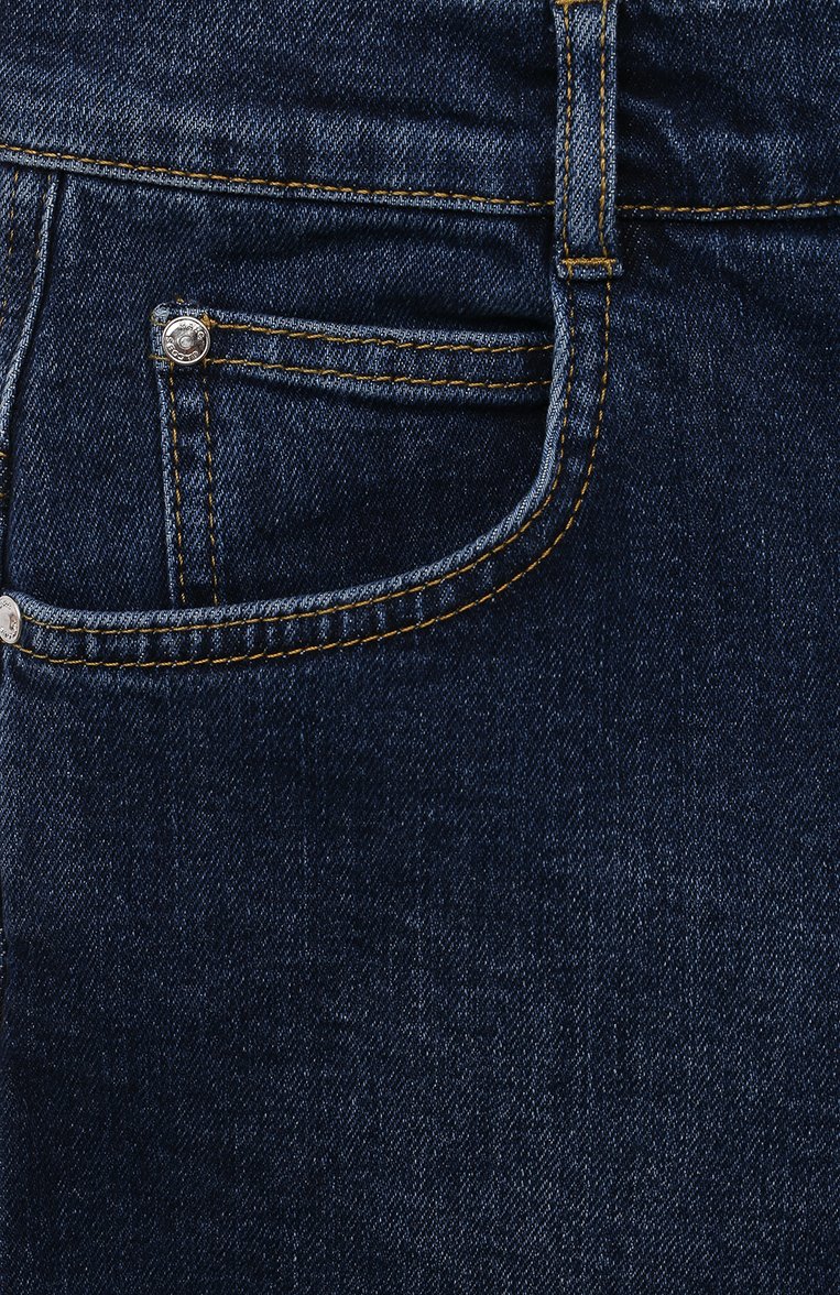 Детские джинсовые шорты MARC JACOBS (THE) темно-синего цвета, арт. W60189/12A+ | Фото 3 (Нос: Не проставлено; Материал сплава: Проставлено; Материал внешний: Хлопок, Деним; Кросс-КТ: Деним; Ростовка одежда: 13 - 15 лет | 158 см)