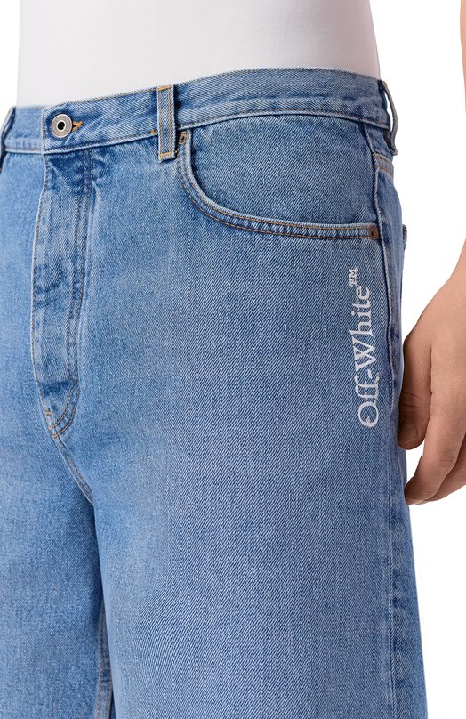 Джинсовые шорты Off-White 0MYC028S26DEN001 Синий  0MYC028S26DEN001 Фото 5