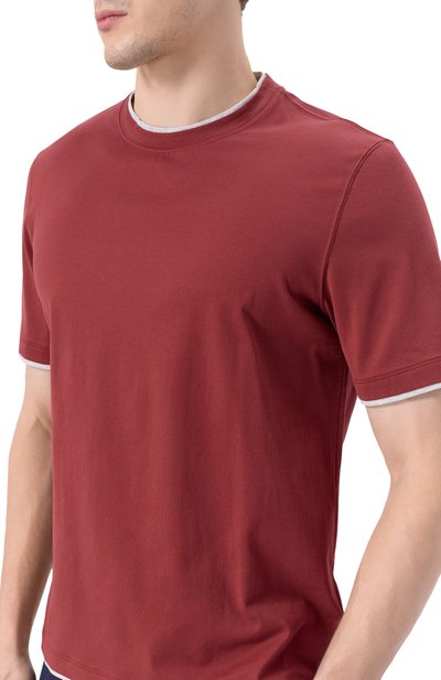 Хлопковая футболка BRUNELLO CUCINELLI, арт. M0B137427, фото 5