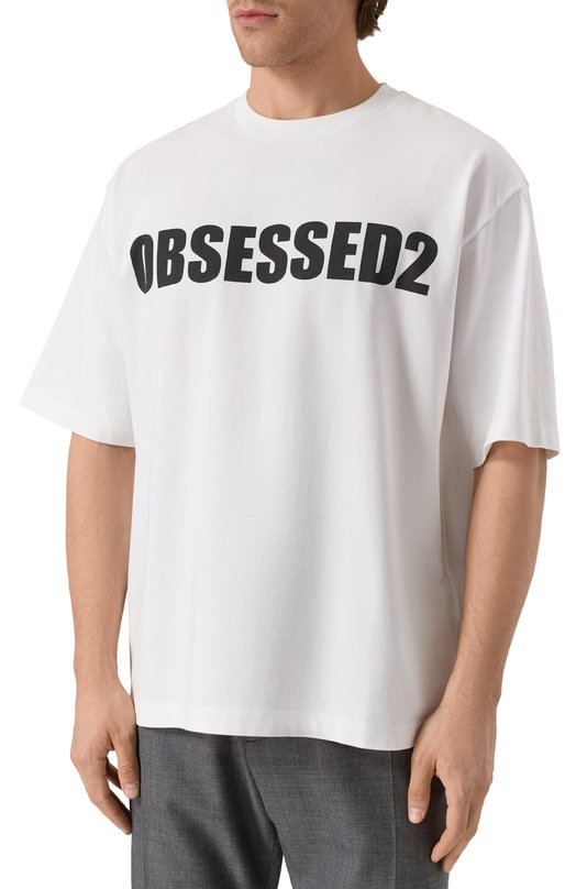 Хлопковая футболка Dsquared2 S74GD1478/D20033 Белый  S74GD1478/D20033 Фото 3