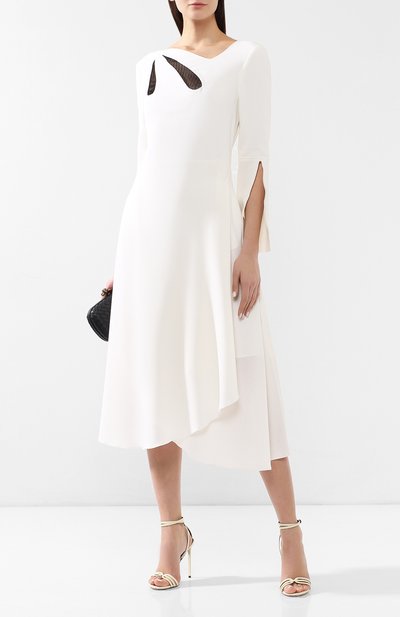 Шерстяное платье ROLAND MOURET белого цвета по цене 217000 руб., арт. SS19/S0672/F0318, фото 2 Шерстяное платье ROLAND MOURET, арт. SS19/S0672/F0318, фото 2