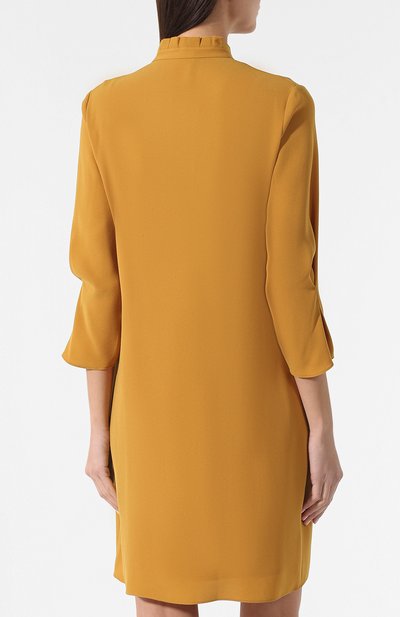 Платье с воротником-стойкой WINDSOR золотого цвета по цене 33450 руб., арт. 52 DE102H 10004367, фото 4 Платье с воротником-стойкой WINDSOR, арт. 52 DE102H 10004367, фото 4
