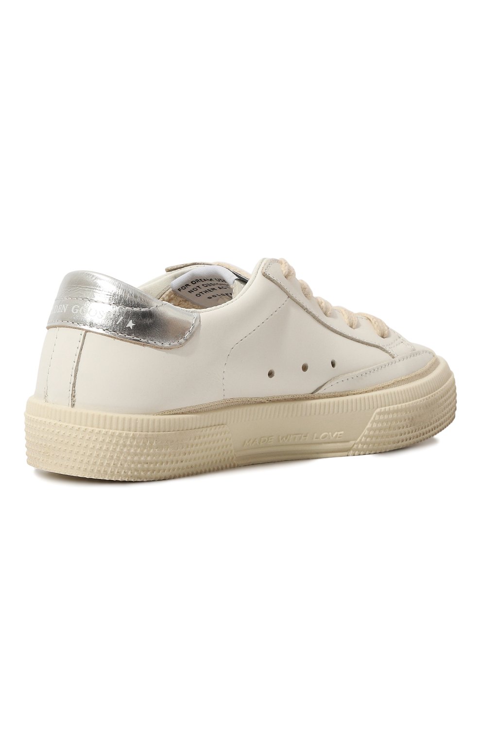 Кожаные кеды may GOLDEN GOOSE DELUXE BRAND белого цвета по цене 23400 руб., арт. GYF00112.F004813, фото 3 Кожаные кеды may GOLDEN GOOSE DELUXE BRAND, арт. GYF00112.F004813, фото 3