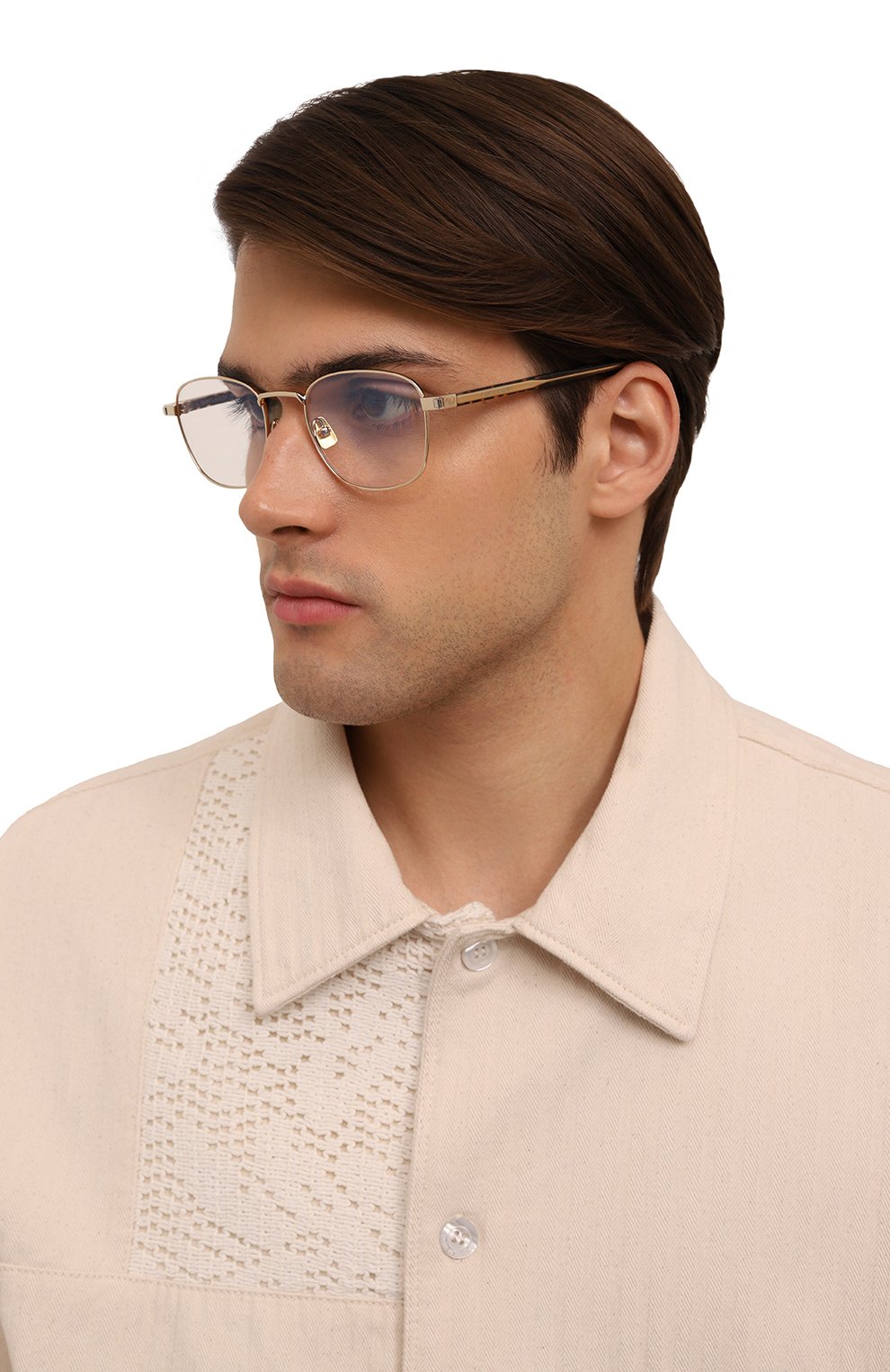 Оправа SAINT LAURENT золотого цвета по цене 39700 руб., арт. SL 699 006, фото 2 Оправа SAINT LAURENT, арт. SL 699 006, фото 2