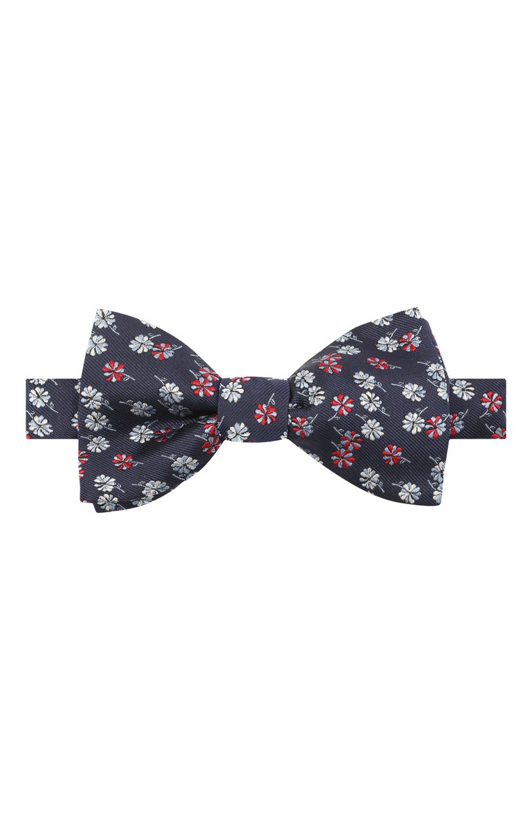 Мужской шелковый галстук-бабочка LANVIN темно-синего цвета, арт. 2077/B0W TIE | Фото 1 (Материал: Шелк, Текстиль; Нос: Не проставлено)