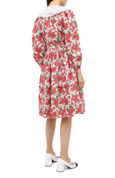Хлопковое платье MIU MIU красного цвета по цене 420000 руб., арт. MF3891-1XH8-F0011, фото 4 Хлопковое платье MIU MIU, арт. MF3891-1XH8-F0011, фото 4