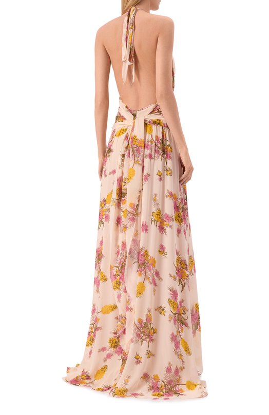 Платье из вискозы Blumarine 2A818A Кремовый  2A818A Фото 3