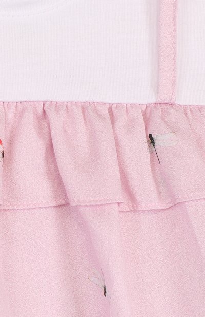 Хлопковое платье с принтом и оборкой IL GUFO, арт. P18VM445C4039/12M-18M, фото 3