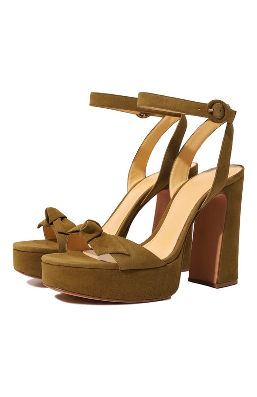 

Замшевые босоножки Alexandre Birman, Хаки