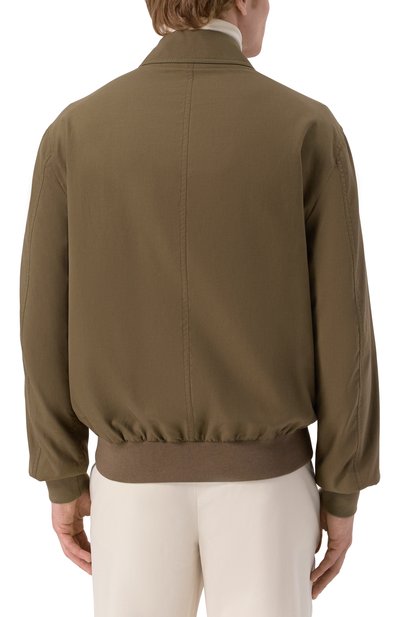 Бомбер из хлопка и шелка MVST хаки цвета по цене 174500 руб., арт. 25E/X1P/0/0031/0207, фото 4 Бомбер из хлопка и шелка MVST, арт. 25E/X1P/0/0031/0207, фото 4