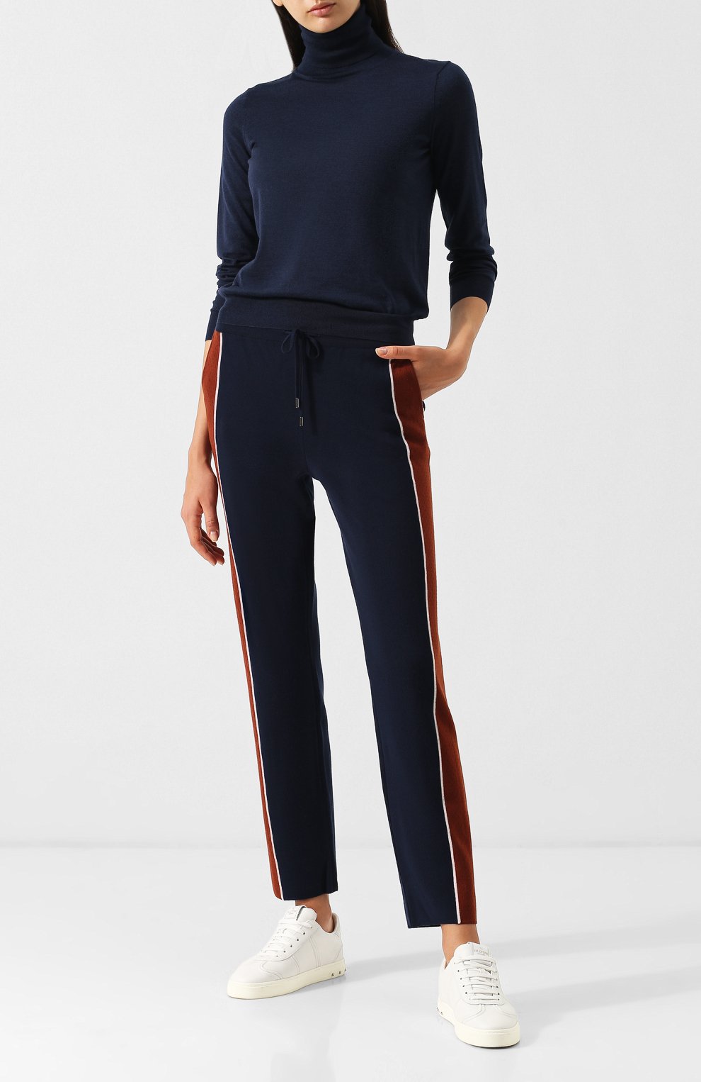 Шерстяные брюки с контрастными лампасами LORO PIANA, арт. FAI1819, фото 2