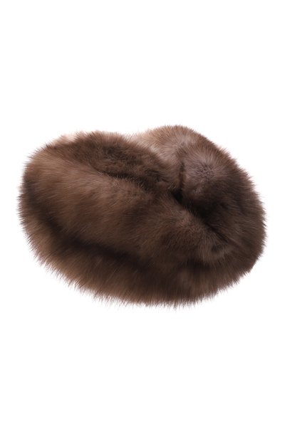 Женская меховая чалма из соболя MVST, арт. MH-04 SABLE WILD NO SILVER