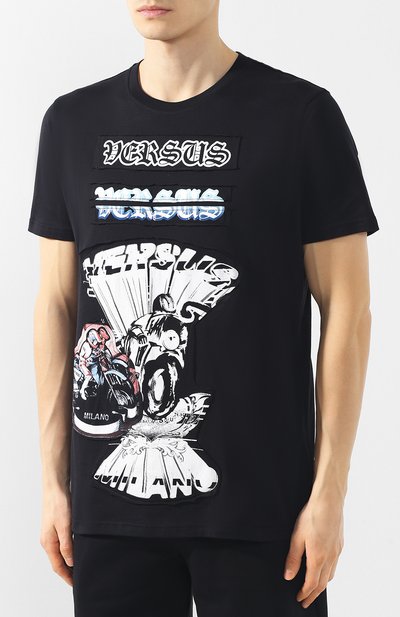 Хлопковая футболка  VERSUS VERSACE, арт. BU90760/BJ10388, фото 3