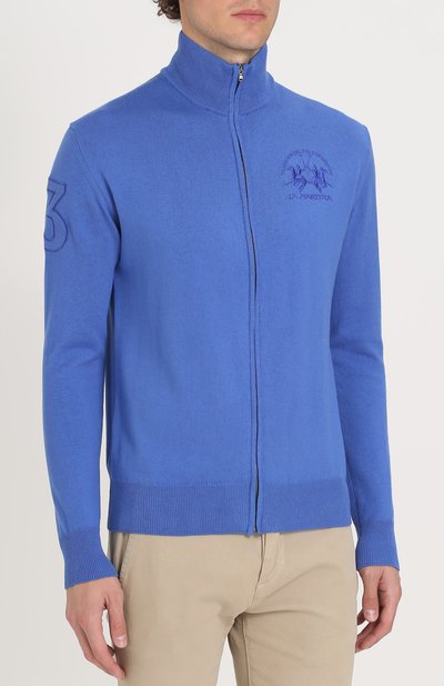 Кардиган на молнии из смеси хлопка и шерсти LA MARTINA, арт. KMS300/YW020, фото 3