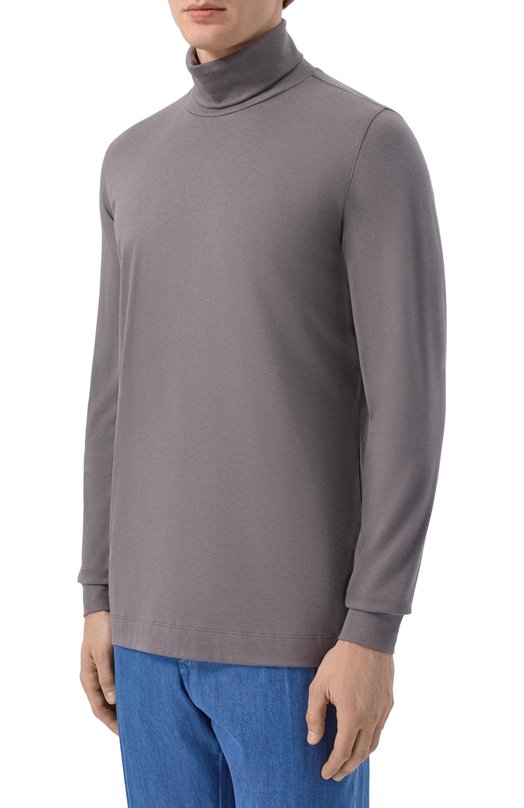 Водолазка из хлопка и кашемира Van Laack VL-PELIN01-XX/180083 Серый  VL-PELIN01-XX/180083 Фото 3