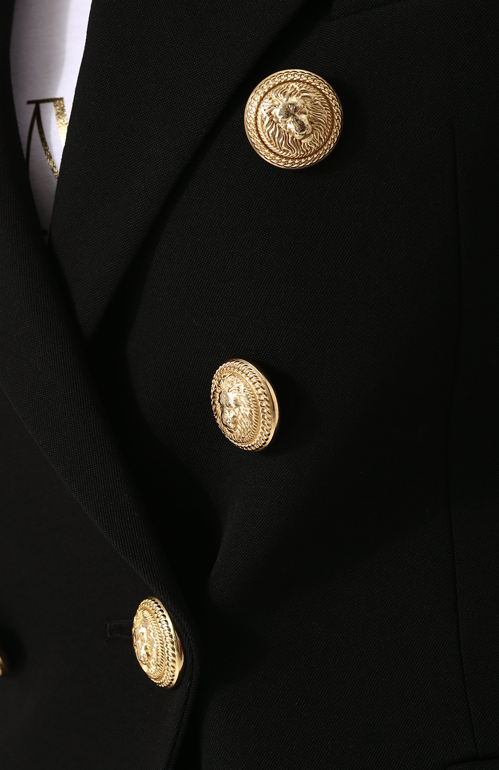 Приталенный двубортный жакет с контрастными пуговицами BALMAIN, арт. 127212/167L, фото 5