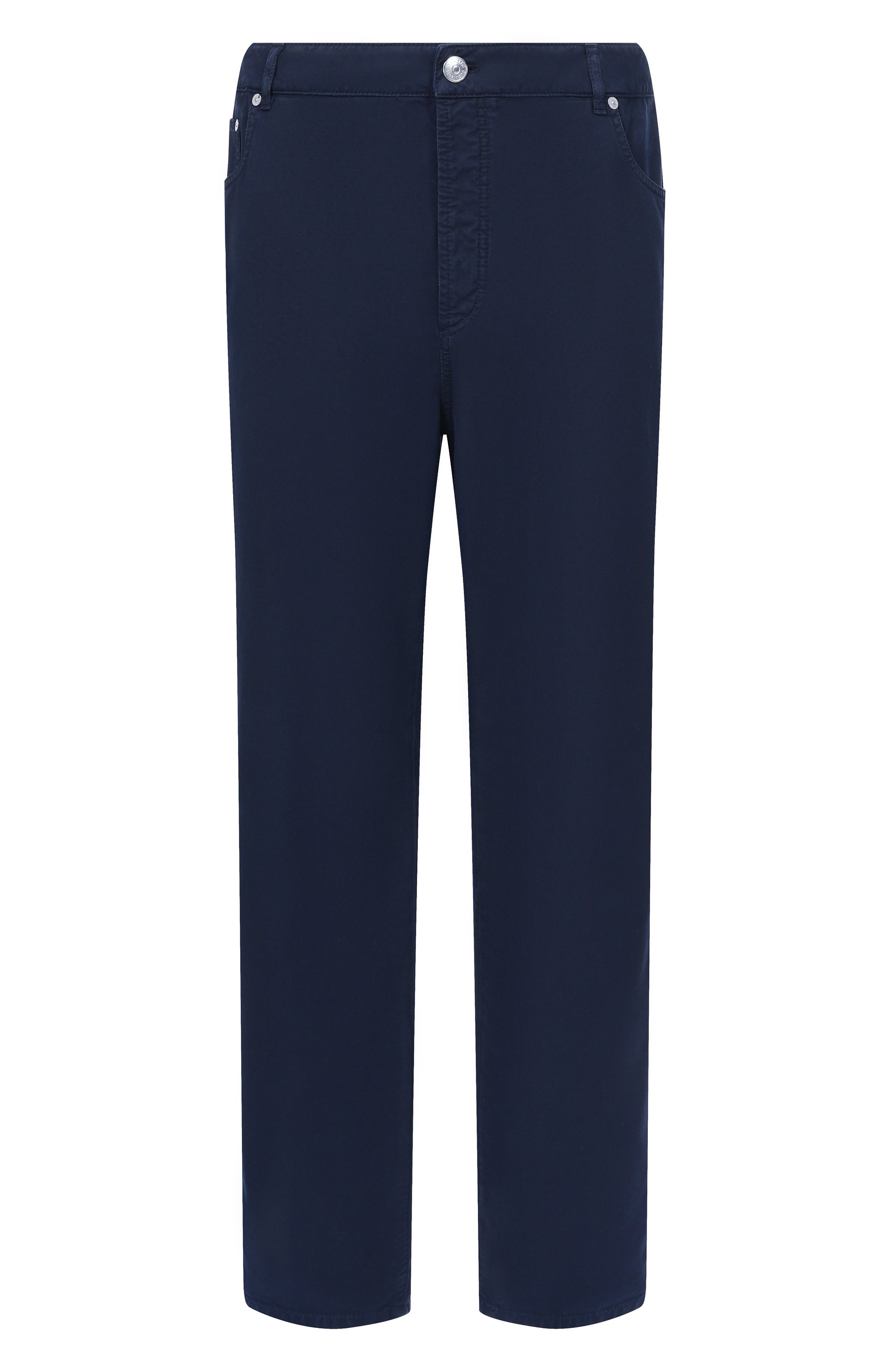 Хлопковые брюки BRUNELLO CUCINELLI темно-синего цвета по цене 89950 руб., арт. M252DF1010, фото 1 Хлопковые брюки BRUNELLO CUCINELLI, арт. M252DF1010, фото 1