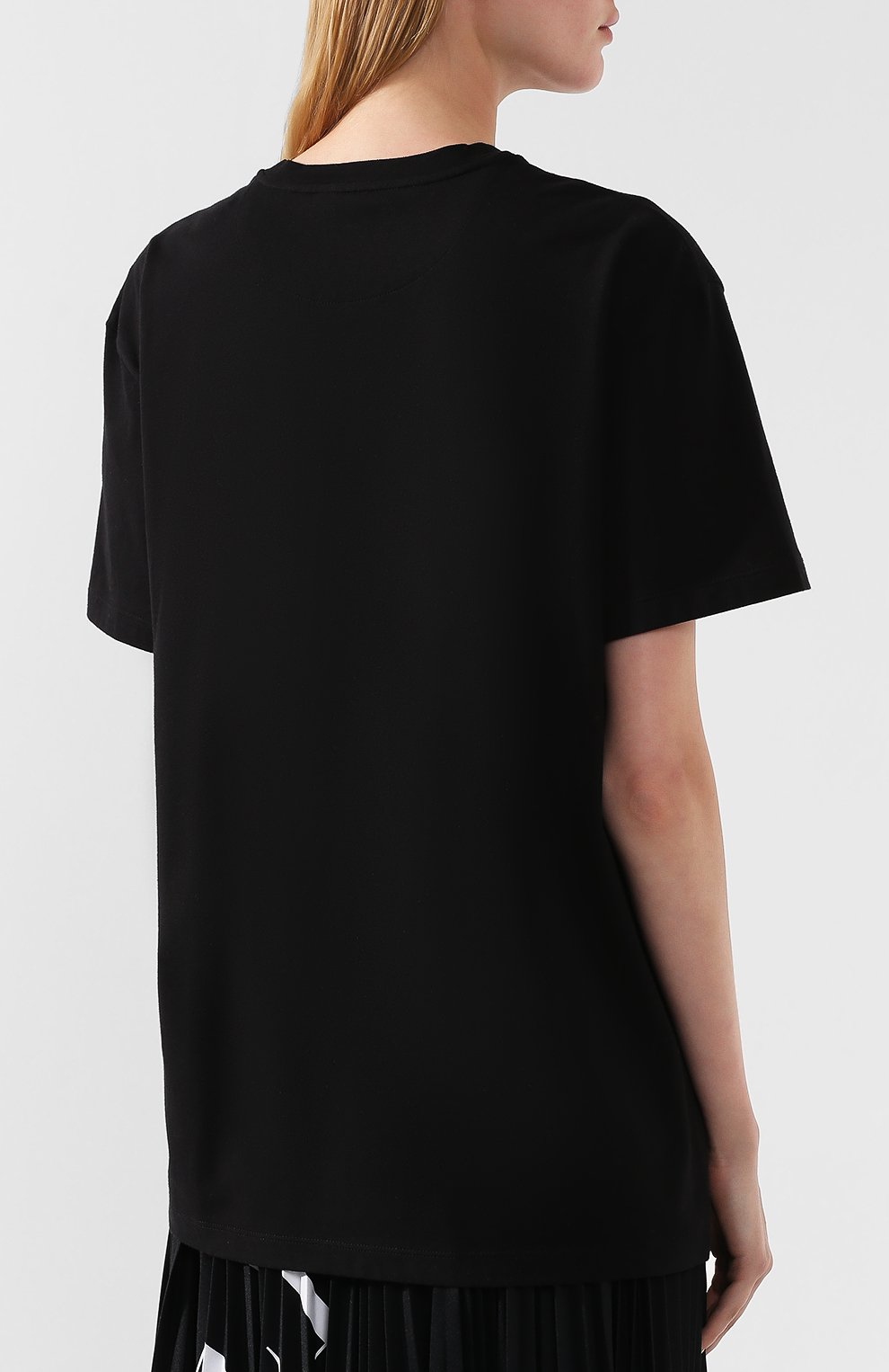Хлопковая футболка VALENTINO черно-белого цвета по цене 42400 руб., арт. SB3MG02E4SH, фото 4 Хлопковая футболка VALENTINO, арт. SB3MG02E4SH, фото 4