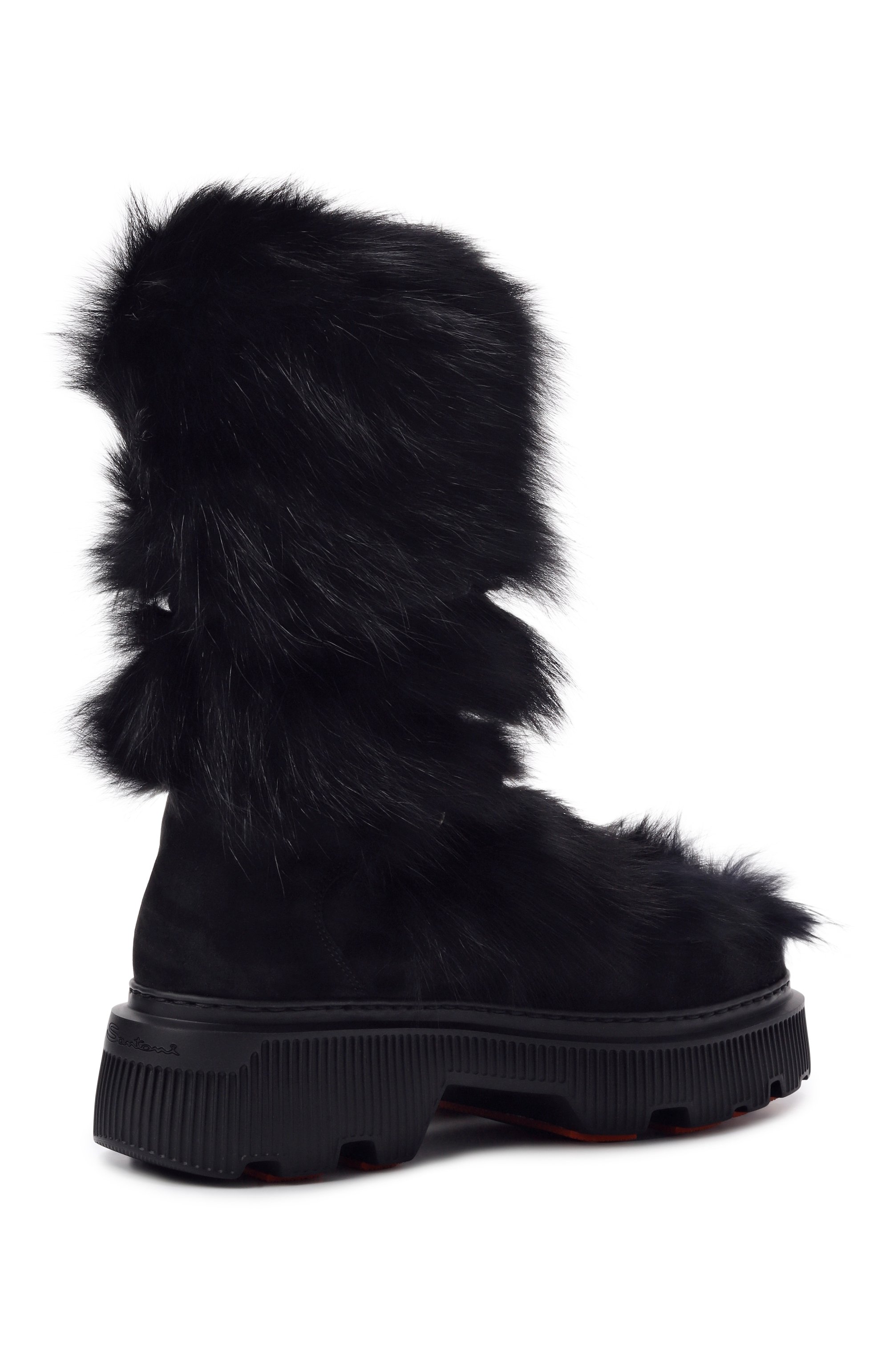 Полусапоги с мехом лисы SANTONI, арт. WTCG71968GA2AHFT, фото 5