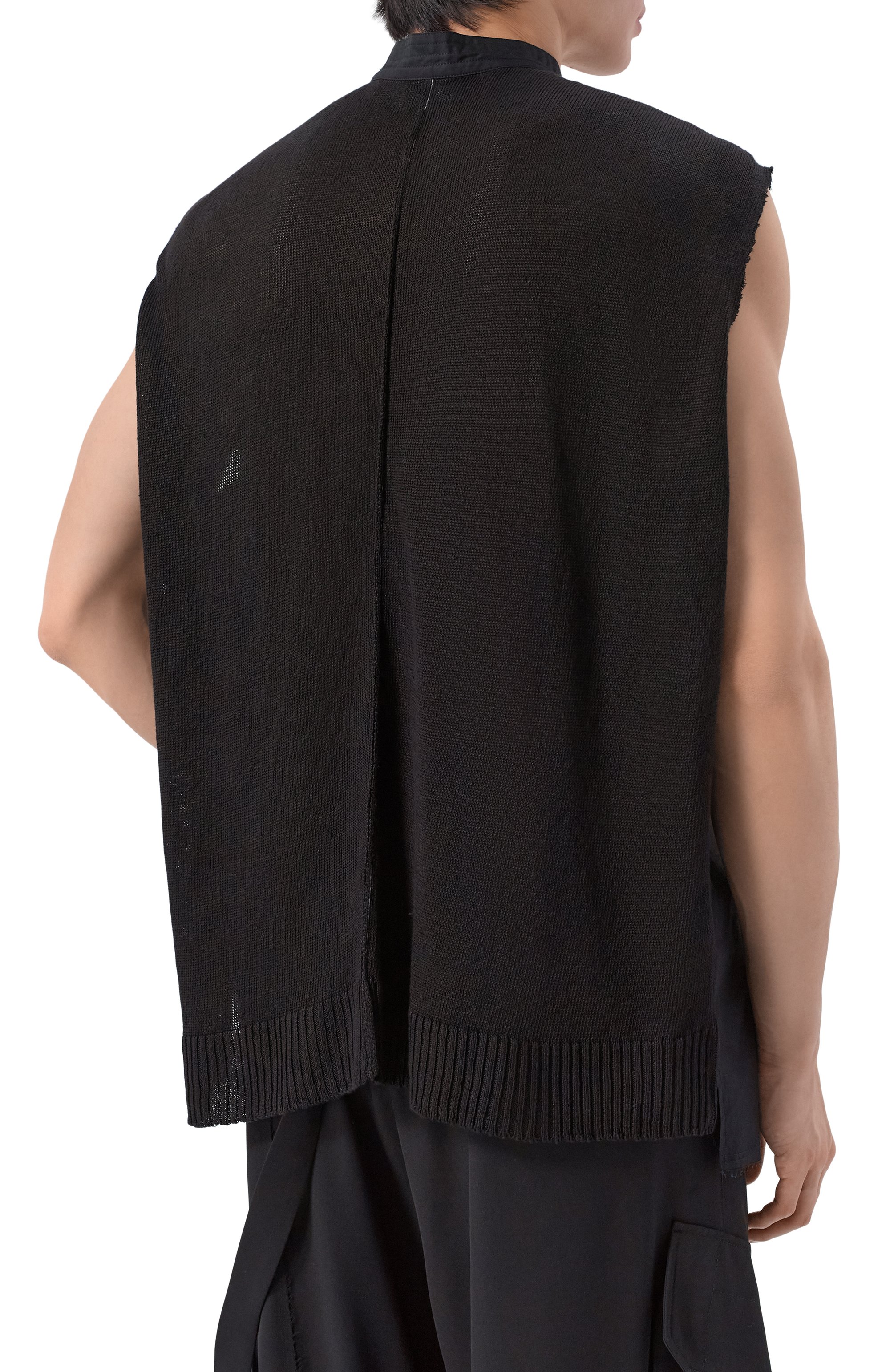 Комбинированная рубашка ISABEL BENENATO черного цвета по цене 75300 руб., арт. UW62S26, фото 4 Комбинированная рубашка ISABEL BENENATO, арт. UW62S26, фото 4