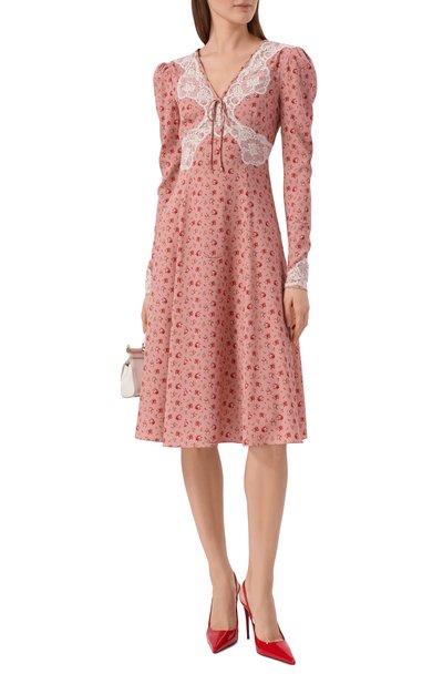 Платье из шелка и хлопка DOLCE & GABBANA, арт. F60GST/FSA79, фото 2