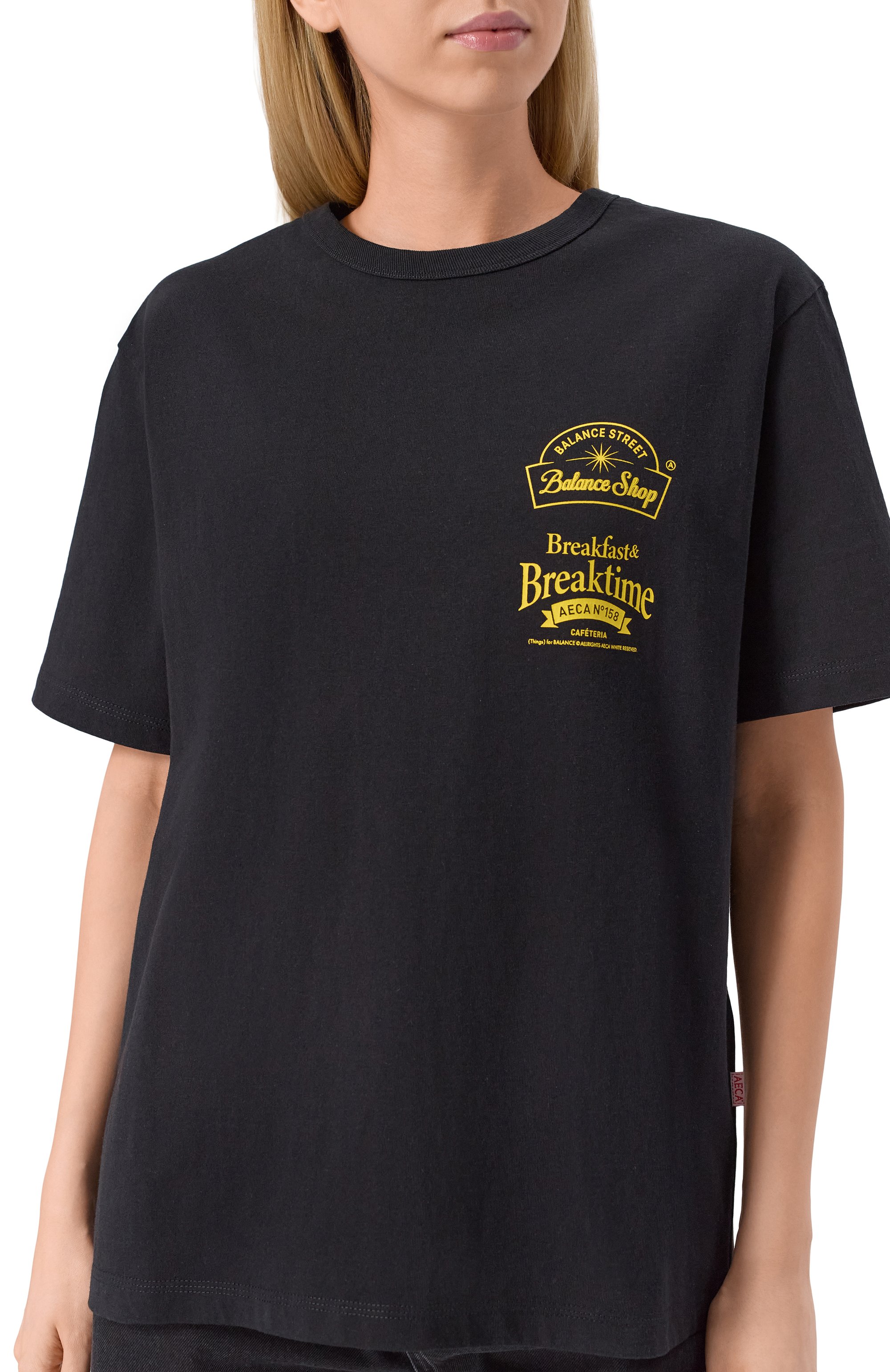 Хлопковая футболка AECA WHITE, арт. AWCMSSBBTTSSO007A2.BLACK (M), фото 5