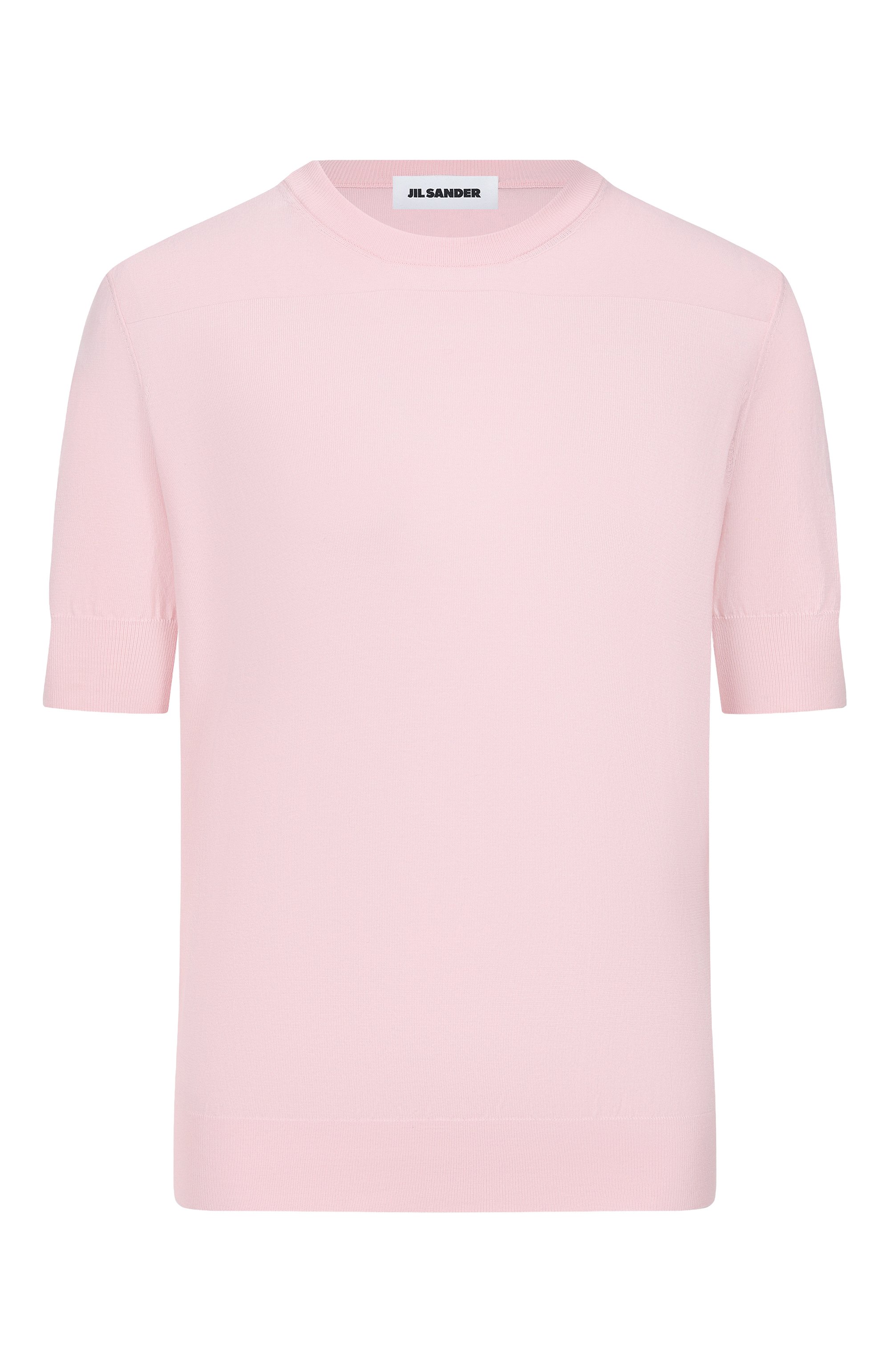 Хлопковый пуловер JIL SANDER розового цвета по цене 112500 руб., арт. J02GC0117/J15383, фото 1 Хлопковый пуловер JIL SANDER, арт. J02GC0117/J15383, фото 1