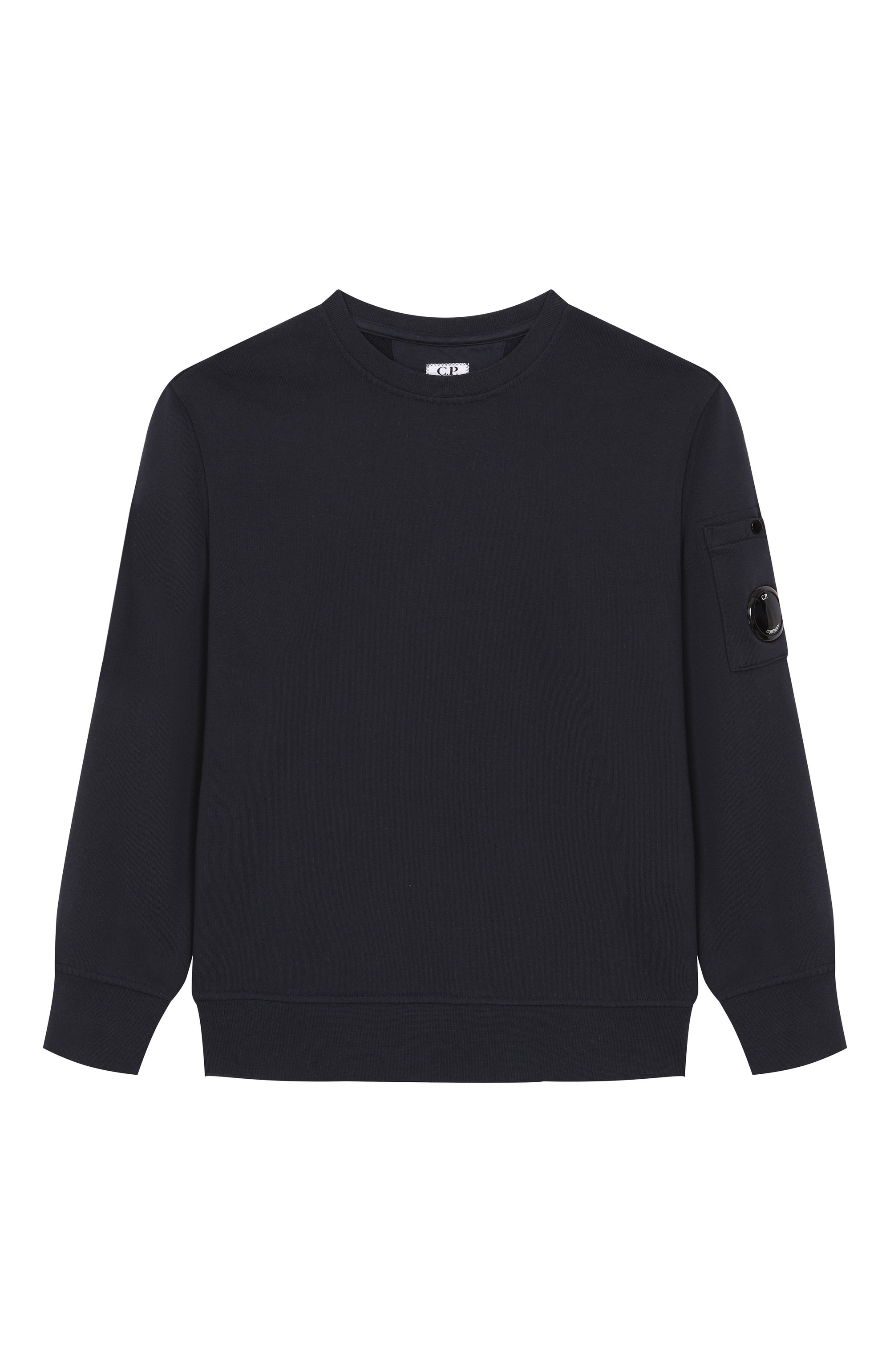 Хлопковый свитшот C.P. COMPANY темно-синего цвета по цене 18600 руб., арт. CMF00X/LCA76/10-14, фото 1 Хлопковый свитшот C.P. COMPANY, арт. CMF00X/LCA76/10-14, фото 1