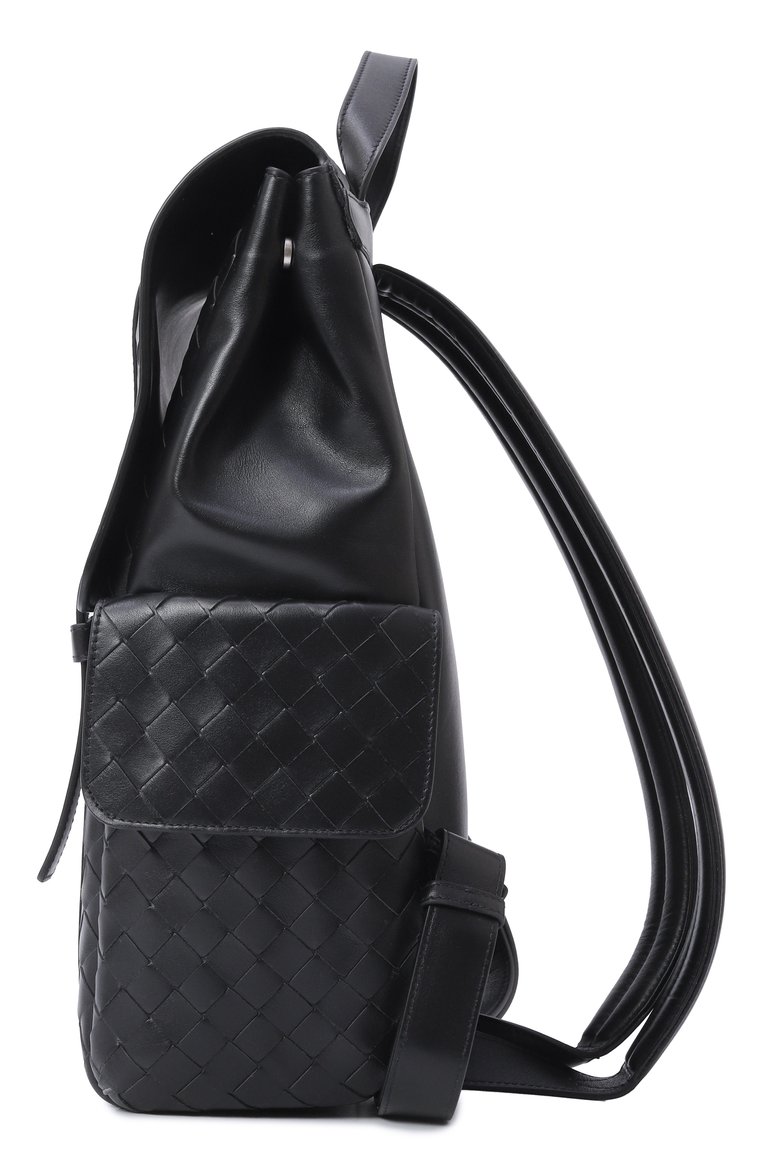Мужской рюкзак back-to-school BOTTEGA VENETA черного цвета, арт. 805971 V2HL1 | Фото 4 (Материал сплава: Проставлено; Размер: large; Драгоценные камни: Проставлено; Материал: Натуральная кожа; Стили: Классический; Сумки-технические: Рюкзаки - большие)
