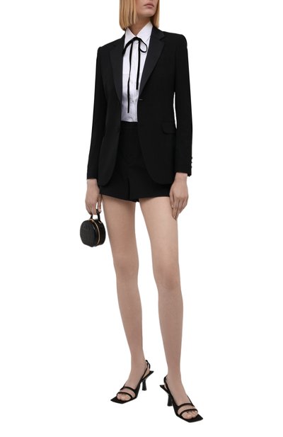 Жакет из вискозы и шерсти REDVALENTINO черного цвета по цене 69950 руб., арт. WR3CE00E/4JJ, фото 2 Жакет из вискозы и шерсти REDVALENTINO, арт. WR3CE00E/4JJ, фото 2