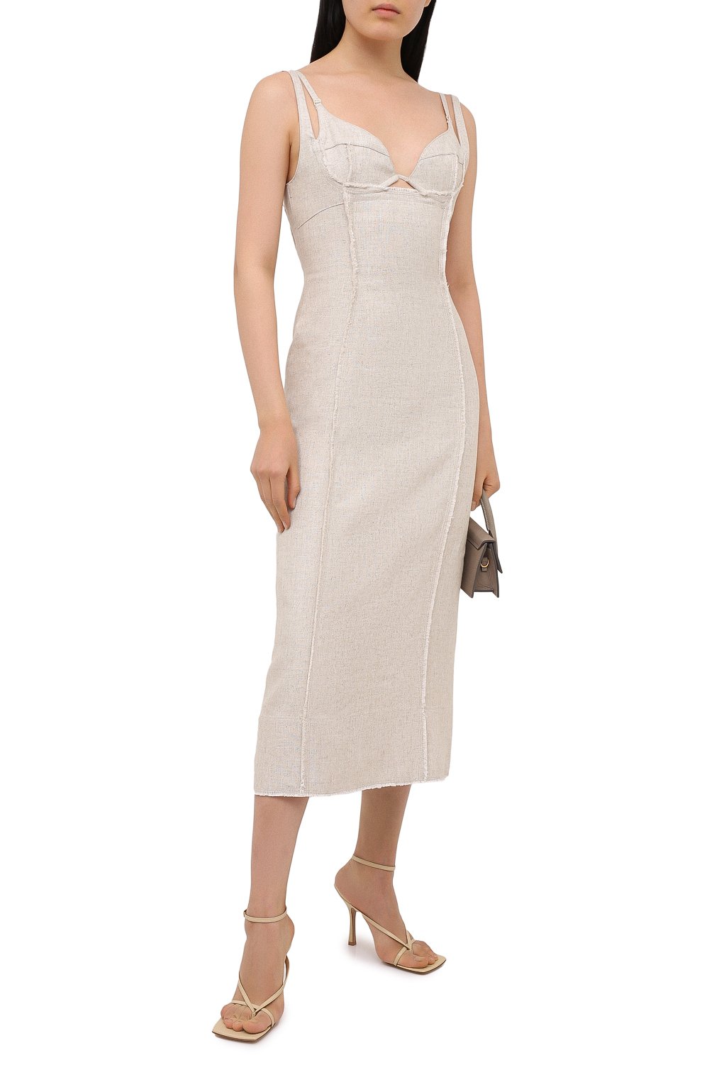 Платье из вискозы и льна JACQUEMUS, арт. 203DR06/124140, фото 2