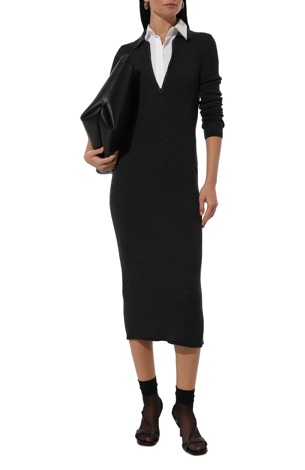 Платье из шерсти и кашемира BRUNELLO CUCINELLI, арт. M14817A95P, фото 2