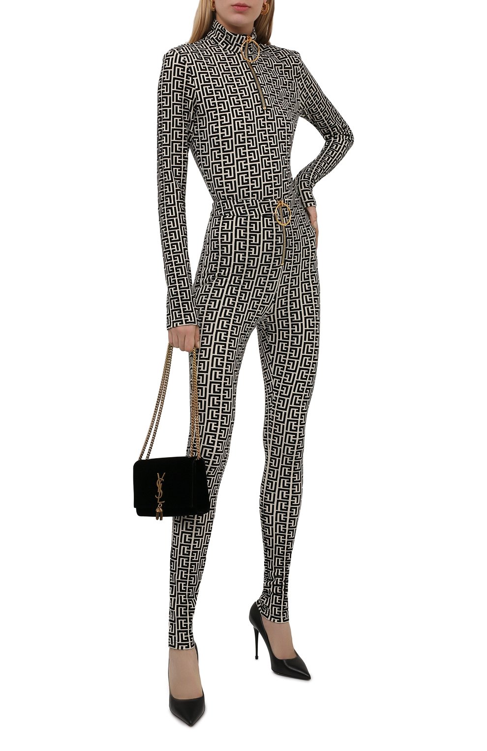 Легинсы из вискозы balmain x rossignol BALMAIN, арт. WF2PD031/J226, фото 2