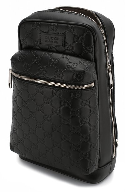 Кожаный рюкзак gucci signature GUCCI черного цвета по цене 104000 руб., арт. 523234/DMTDN, фото 4 Кожаный рюкзак gucci signature GUCCI, арт. 523234/DMTDN, фото 4