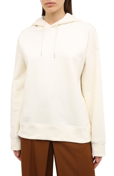 Хлопковое худи JIL SANDER кремового цвета по цене 52750 руб., арт. JPPR707515-WR248608, фото 3 Хлопковое худи JIL SANDER, арт. JPPR707515-WR248608, фото 3