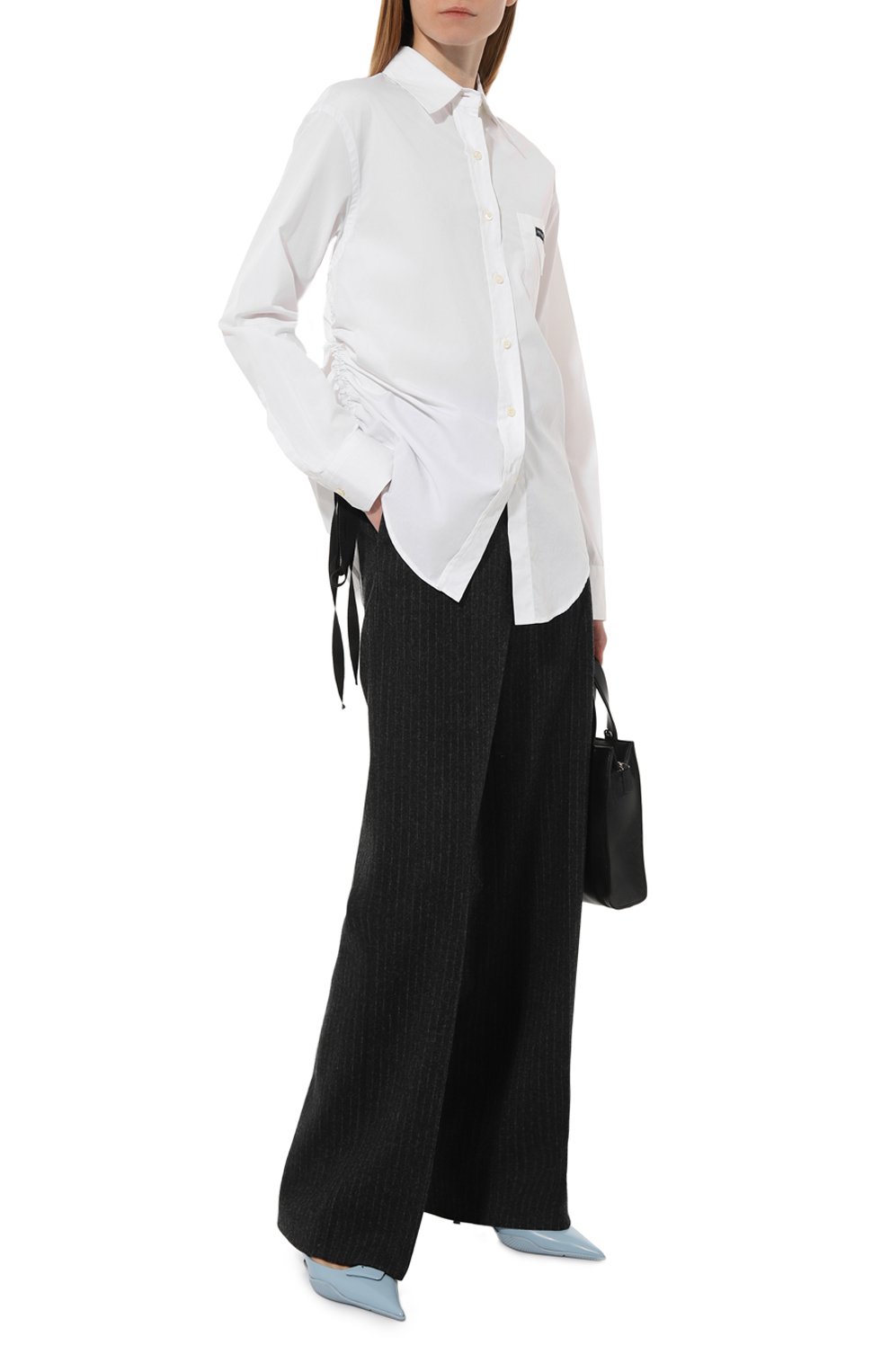 Хлопковая рубашка PRADA, арт. P444E-1LZC-F0009-202, фото 2