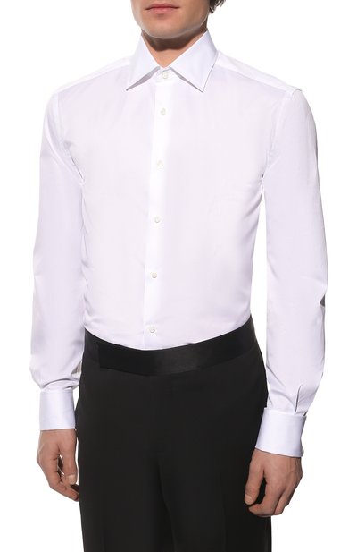 Хлопковая сорочка BRUNELLO CUCINELLI белого цвета по цене 79950 руб., арт. ME624S1836, фото 3 Хлопковая сорочка BRUNELLO CUCINELLI, арт. ME624S1836, фото 3