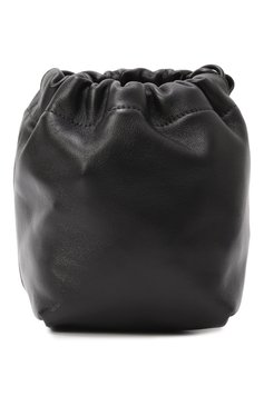 Женская сумка dumpling JIL SANDER черного цвета, арт. J07WG0090/P7365 | Фото 6 (Ремень/цепочка: На ремешке; Размер: mini; Материал: Натуральная кожа)