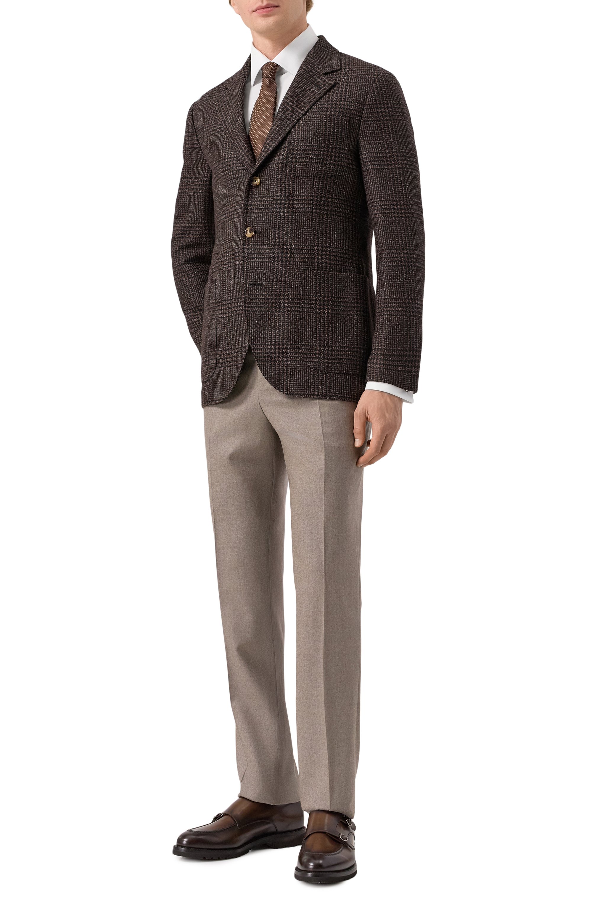 Шерстяные брюки CORNELIANI бежевого цвета по цене 52050 руб., арт. 265B01-2618111, фото 2 Шерстяные брюки CORNELIANI, арт. 265B01-2618111, фото 2