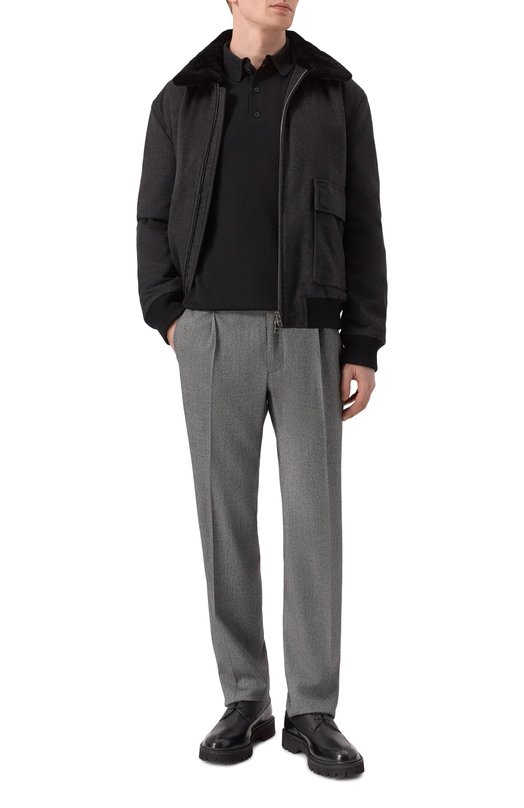 Брюки из шерсти и кашемира Kiton UPN01K0125G08 Серый  UPN01K0125G08 Фото 2