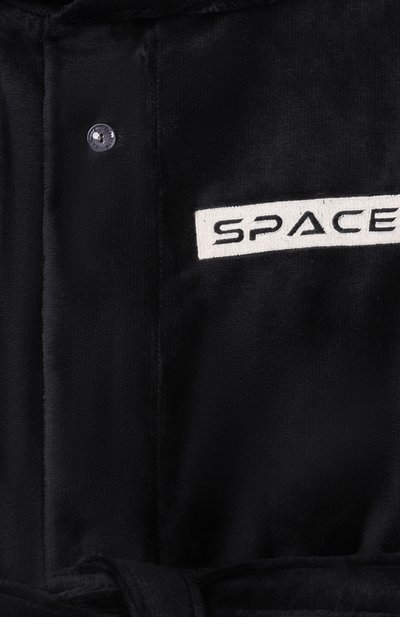 Хлопковый халат SANETTA темно-синего цвета по цене 16360 руб., арт. 245944, фото 3 Хлопковый халат SANETTA, арт. 245944, фото 3