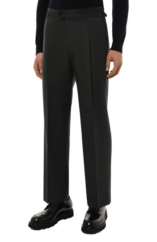 Шерстяные брюки Corneliani 944L26-9418350 Серый  944L26-9418350 Фото 3