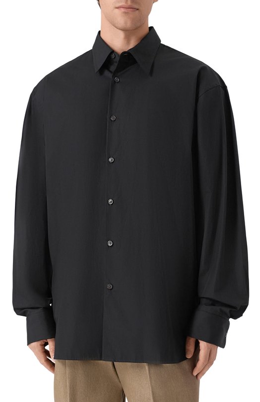 Хлопковая рубашка Dries Van Noten 020767-2293-900 Чёрный  020767-2293-900 Фото 3