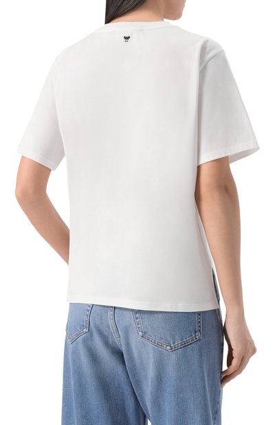 Хлопковая футболка WEEKEND MAX MARA белого цвета по цене 16800 руб., арт. WKDAGILE, фото 4 Хлопковая футболка WEEKEND MAX MARA, арт. WKDAGILE, фото 4