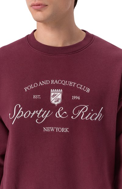 Хлопковый свитшот SPORTY AND RICH, арт. ST09875412RE02, фото 5