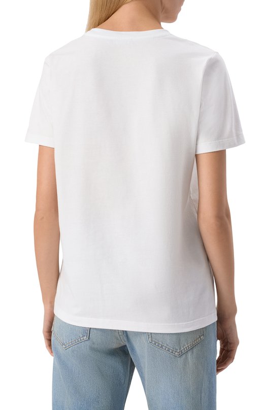 Хлопковая футболка Balmain FF1EF000/GF09 Белый  FF1EF000/GF09 Фото 4